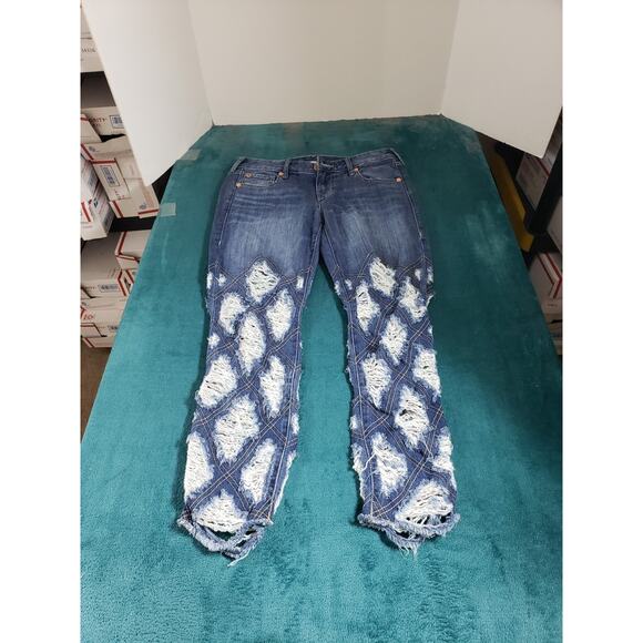True Religion Jeans Size 26 Womens Blue Stretch Starr Cropped Straight NWT - Picture 1 of 16